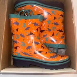 Lily & Dan Waterproof Dinosaur Rain Boots Soft Rubber Boy’s 11/12